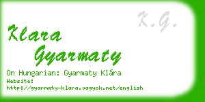klara gyarmaty business card